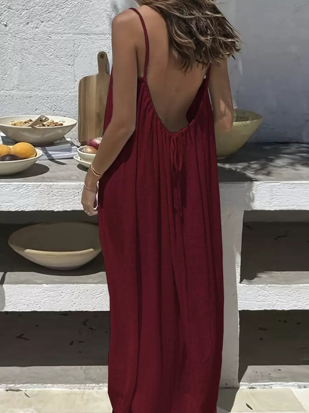 Full Size Backless Scoop Neck Maxi Dress Plus Size - product image 3