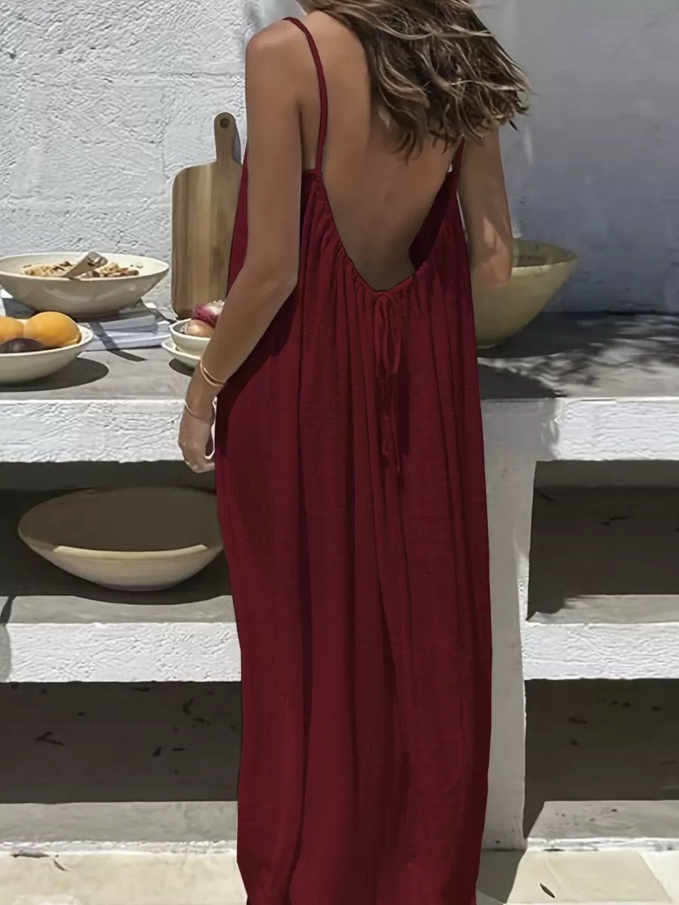 Full Size Backless Scoop Neck Maxi Dress Plus Size - product image 3