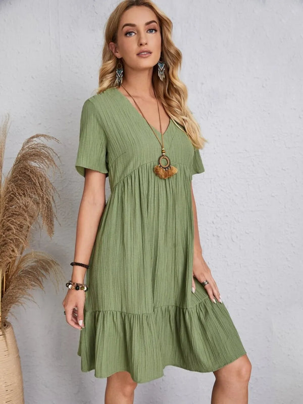 V-Neck Short Sleeve Dress - product image 19