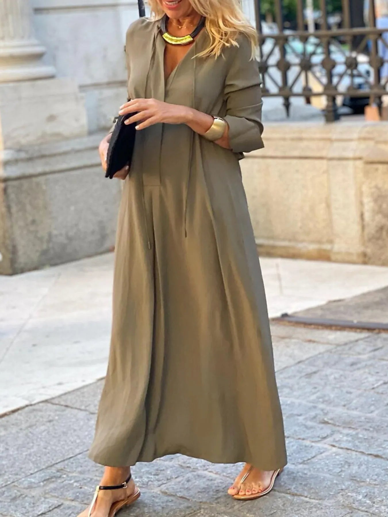 Solid Color Maxi Shirt Dress - product image 10