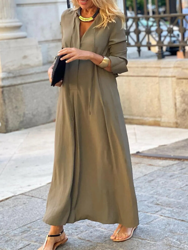 Solid Color Maxi Shirt Dress - product image 10