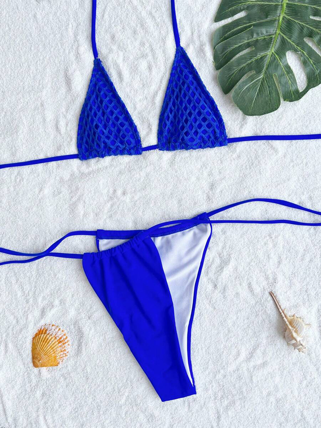 Cutout Halter Neck Three-Piece Swim Set