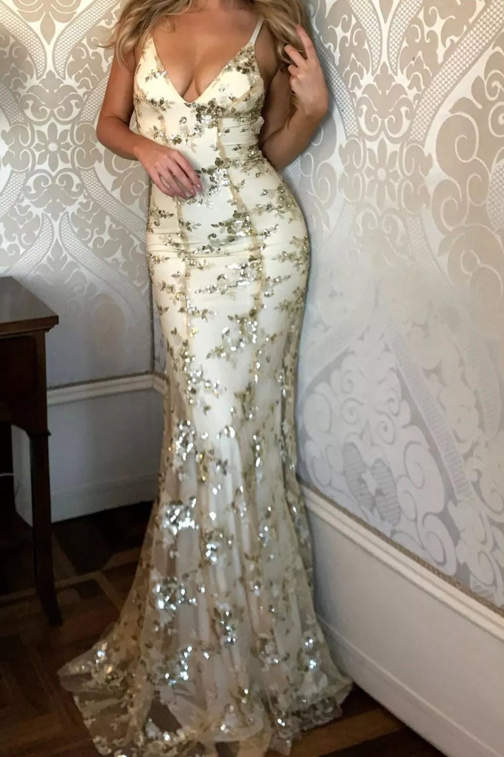 Sequin Tie Back V-Neck Maxi Dress - product image 19