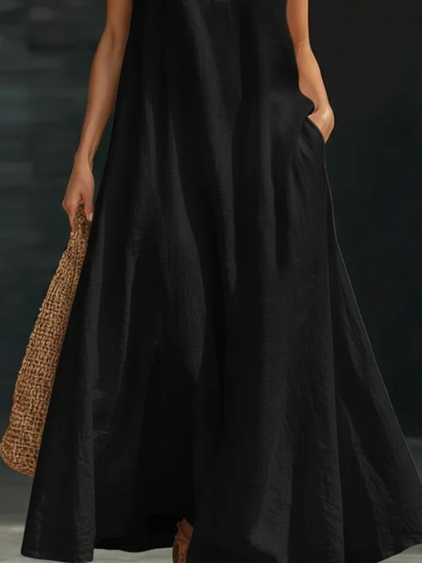 Halter Neck Maxi Dress with Pockets - product image 3