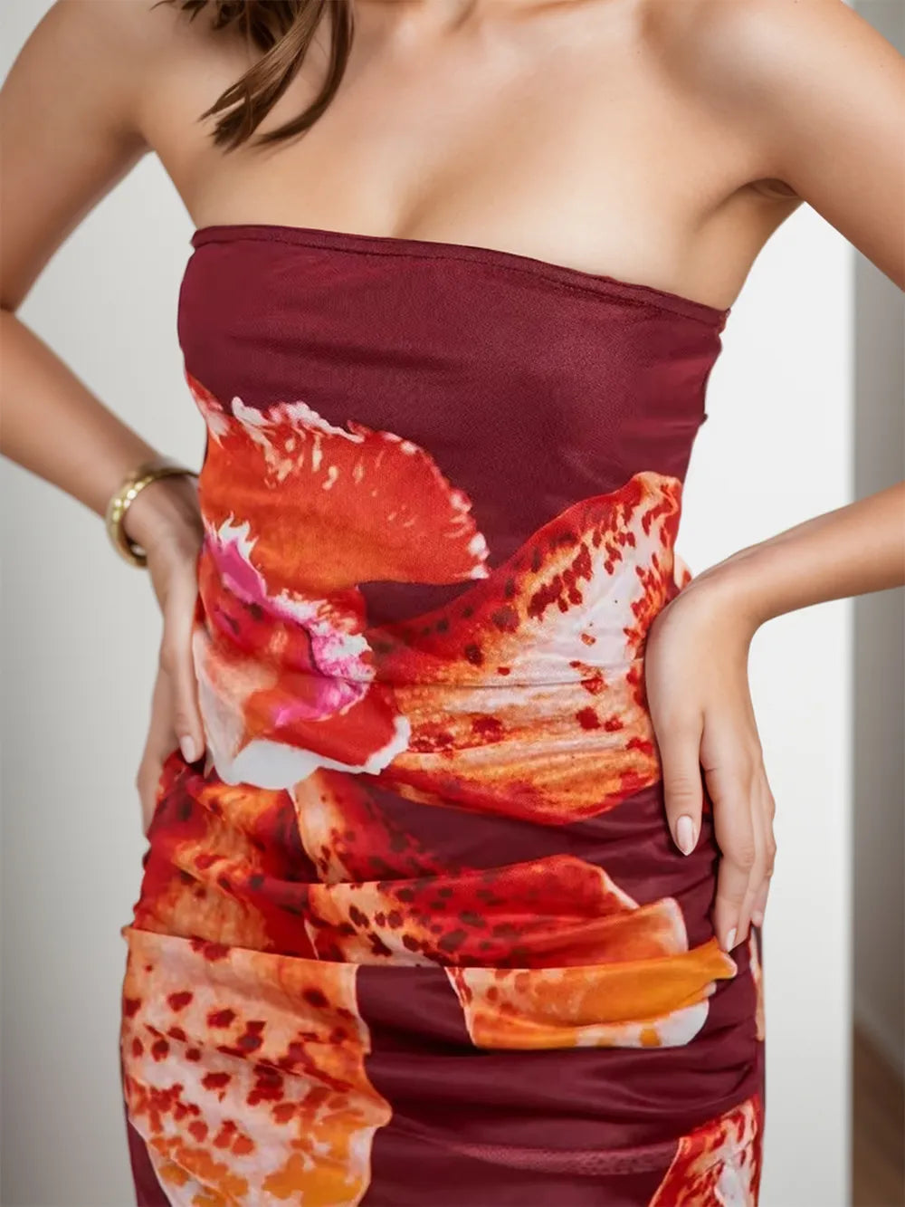 Printed Tube Sleeveless Maxi Dress - product image 3