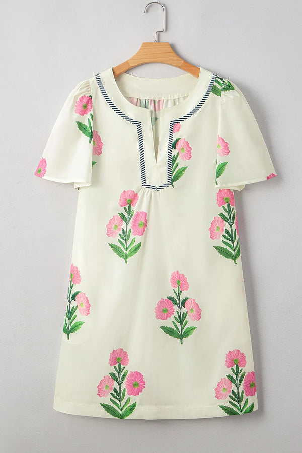 Floral Print Flutter Sleeve Summer Mini Dress - product image 6