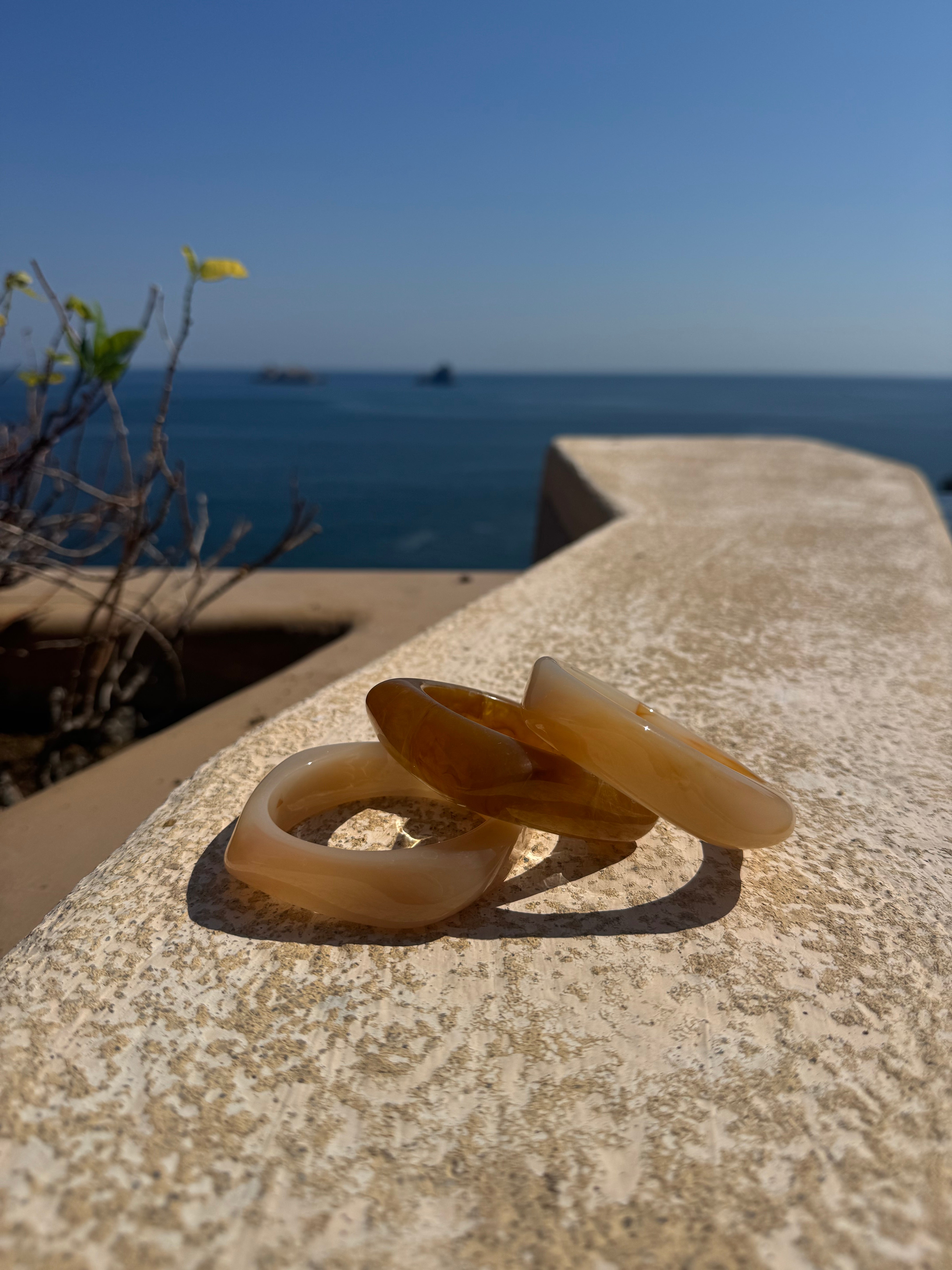 Beige Acrylic Bangle Secondary image