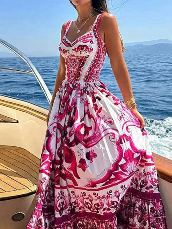 Smocked Printed Wide Strap Dress - product image 12