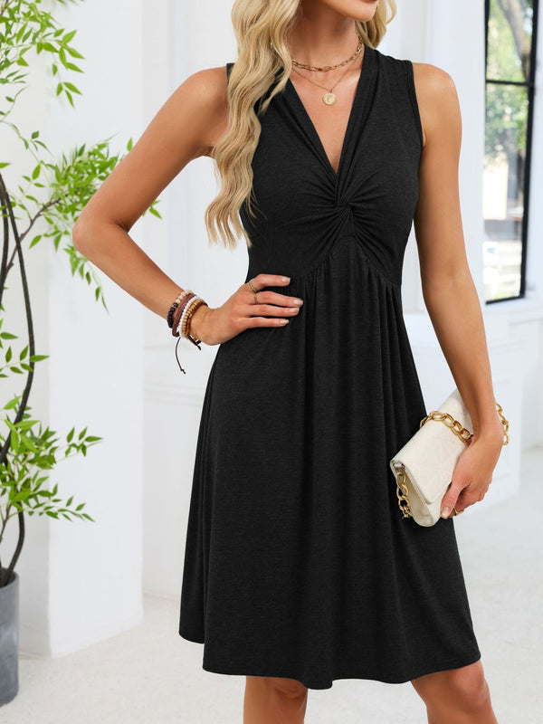Sleeveless Twist Knot Front Casual Dress - product image 27