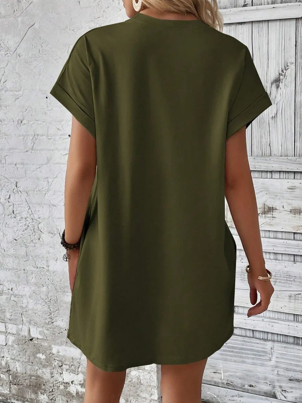 Round Neck Short Sleeve Mini Dress - product image 27