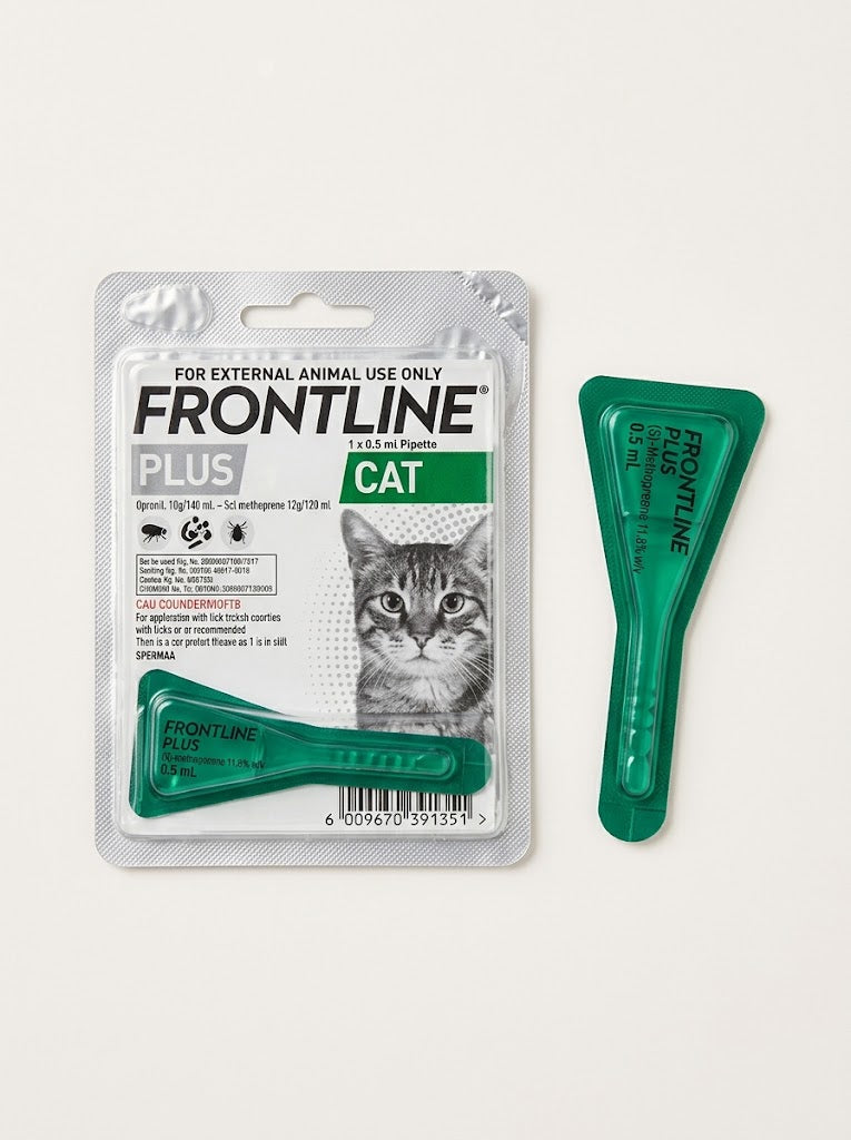 Frontline Plus Spot-On for Cats & Ferrets – Flea, Tick & Lice Treatment – 6 × 0.5 mL