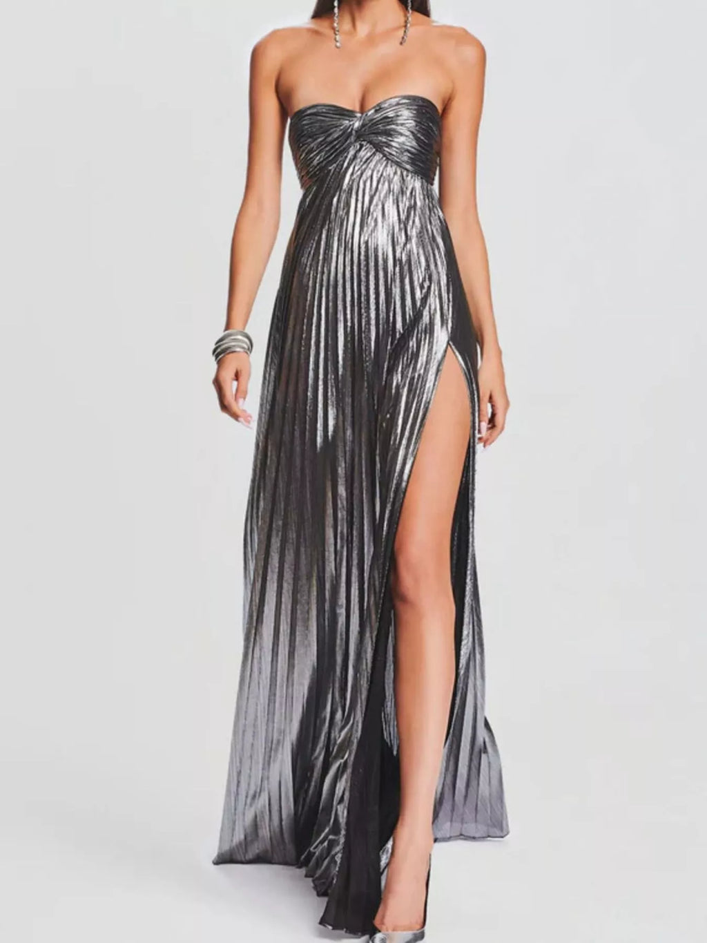 Split Sweetheart Neck Tube Maxi Dress - product image 22