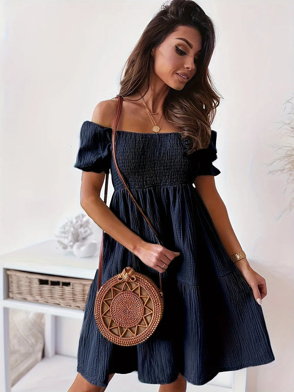Ruffled Off-Shoulder Short Sleeve Dress - product image 18
