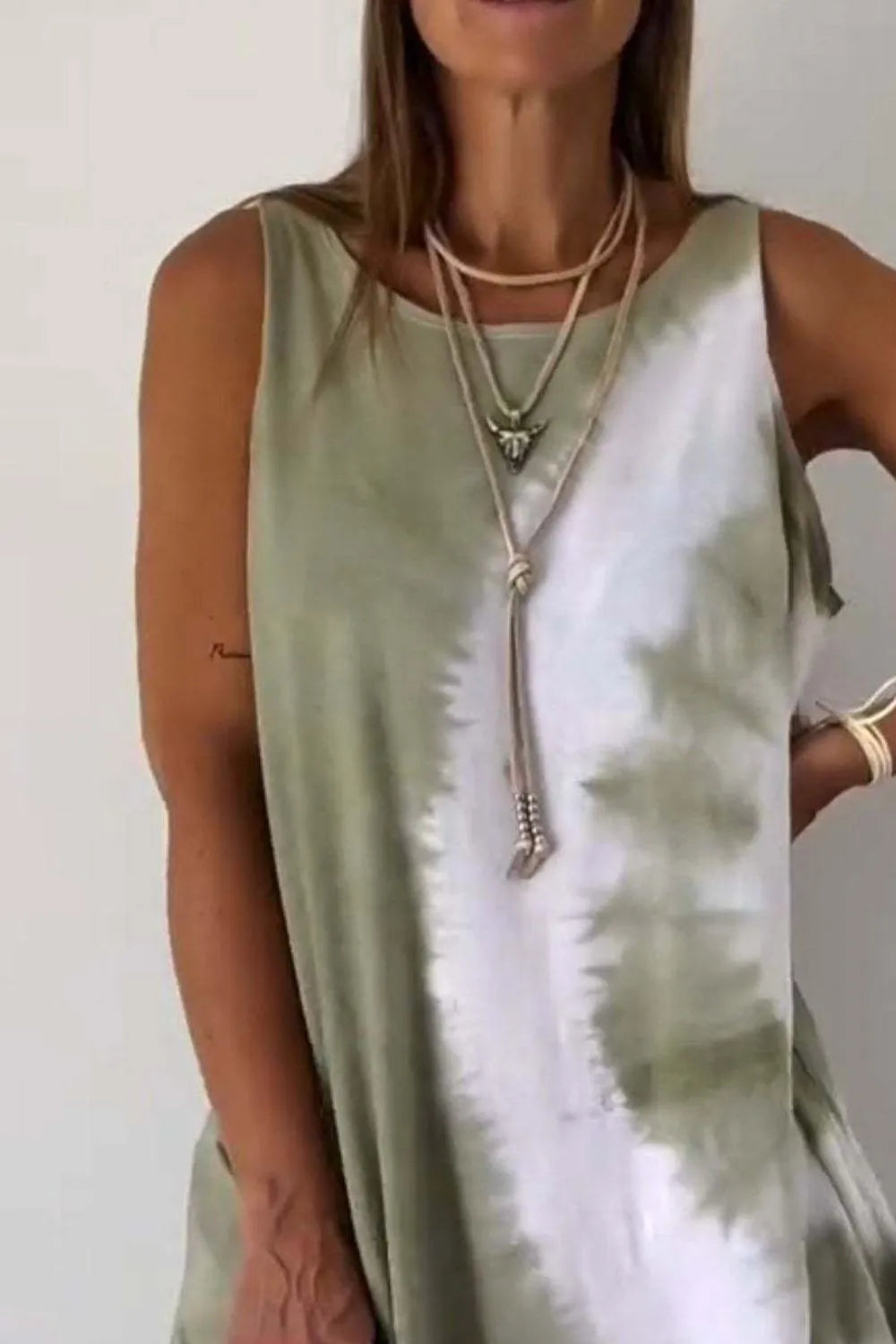 Tie-Dye Sleeveless Mini Tank Dress view 11 - Shopiebay