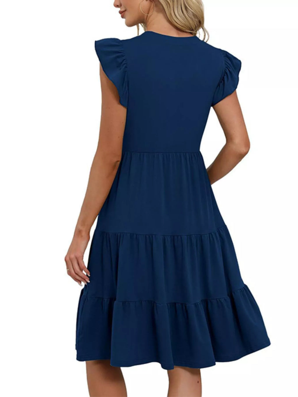 Ruffle Sleeve Tiered Midi Dress - product image 16