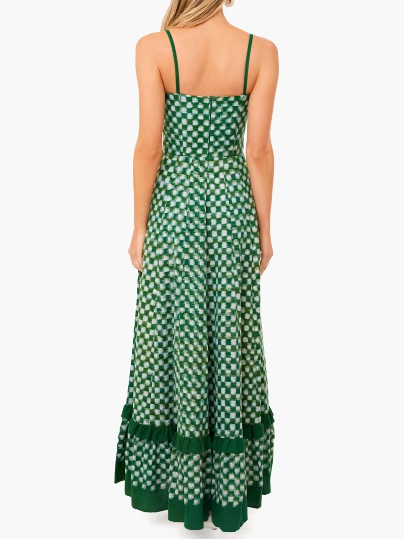 Checkered Spaghetti Strap Maxi Dress - product image 2