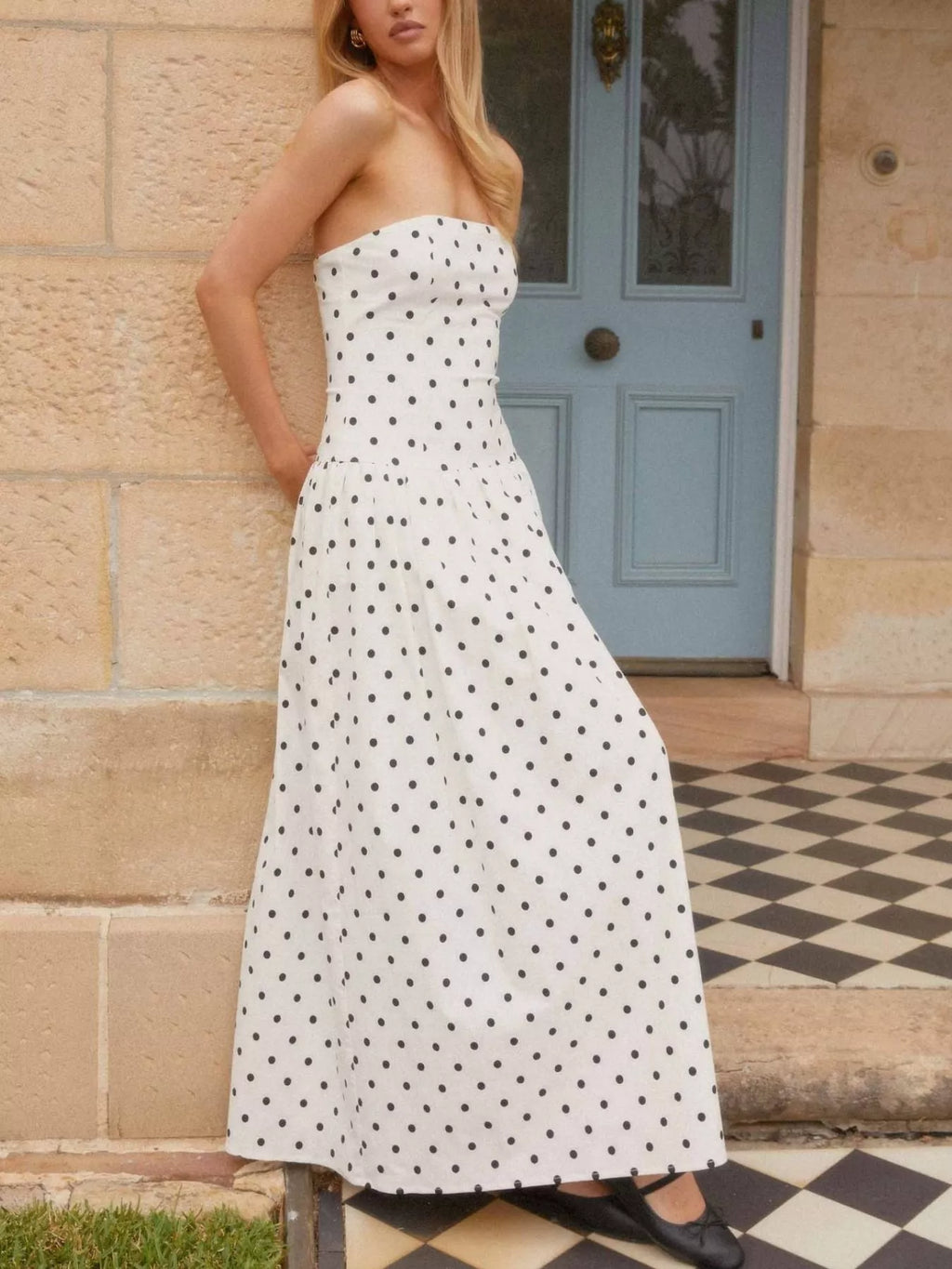 Ruched Printed Tube Maxi Dress - product image 9
