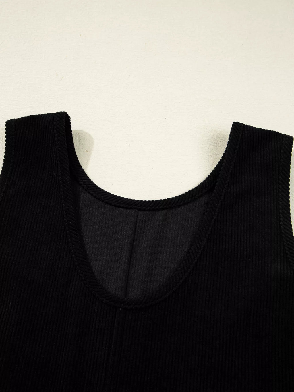 Corduroy Sleeveless Mini Dress with Patched Pockets - product image 4