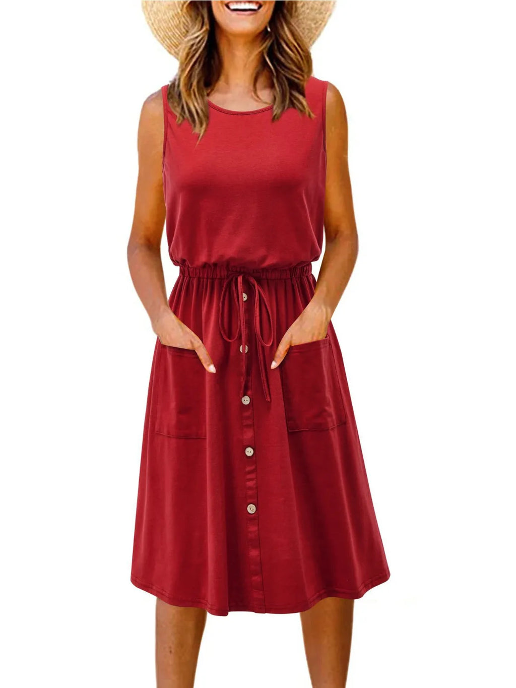 Round Neck Sleeveless Tank Dress - product image 4