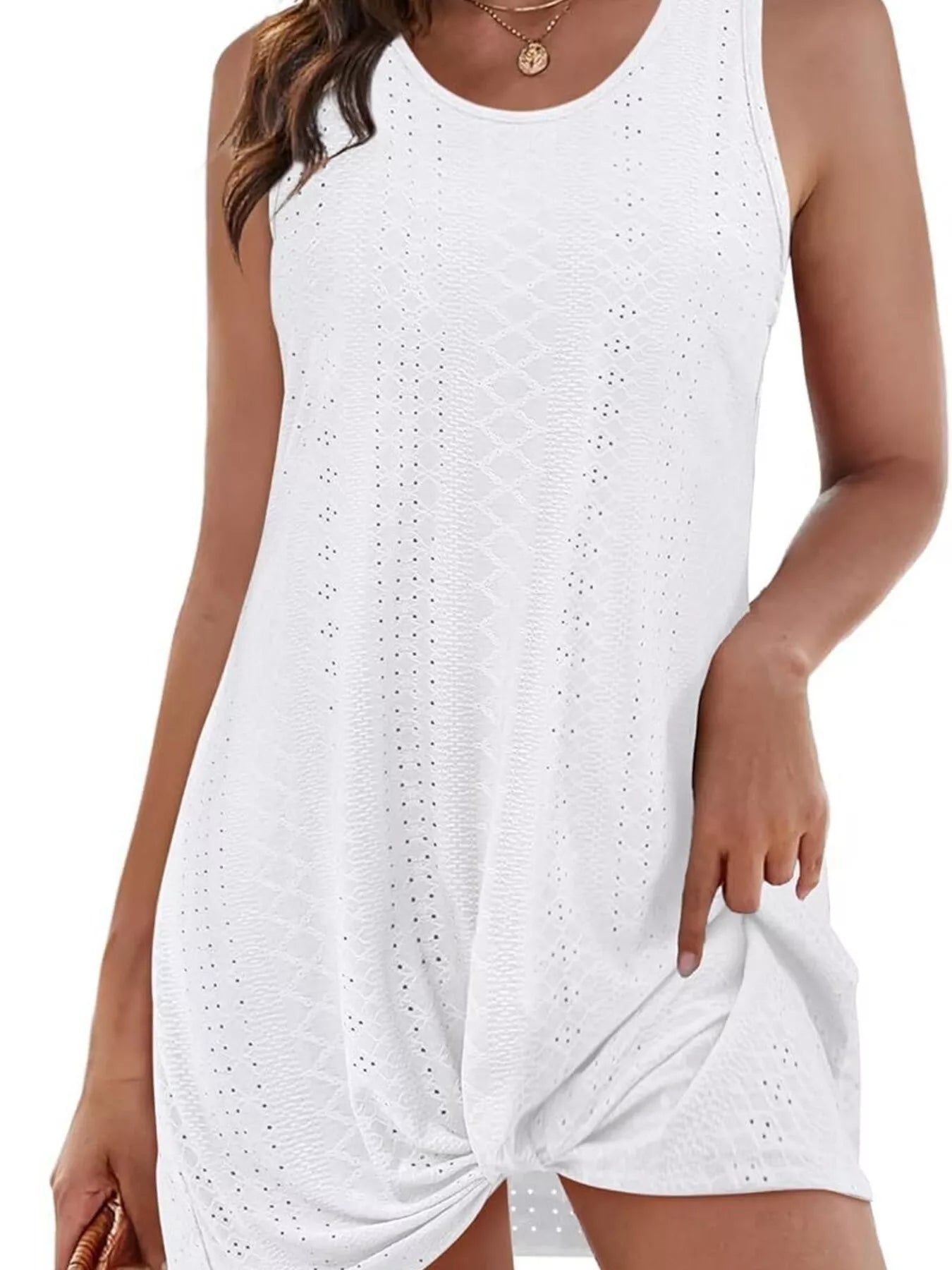 Sleeveless Knotted Hem Tank Dress - product image 10