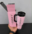 Pink Insulated Tumbler Cup with Handle & Straw-Free Lid – Travel Coffee & Water Cup
