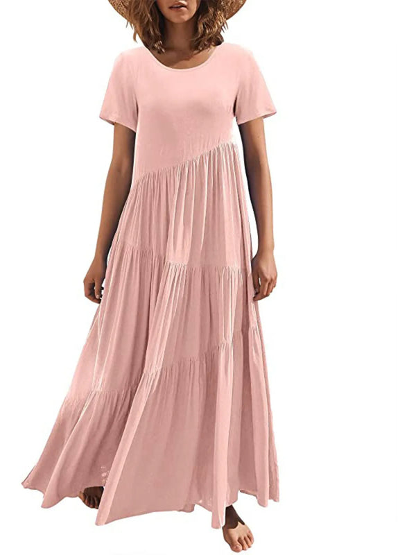 Round Neck Tiered Ruffle Maxi Dress - product image 24
