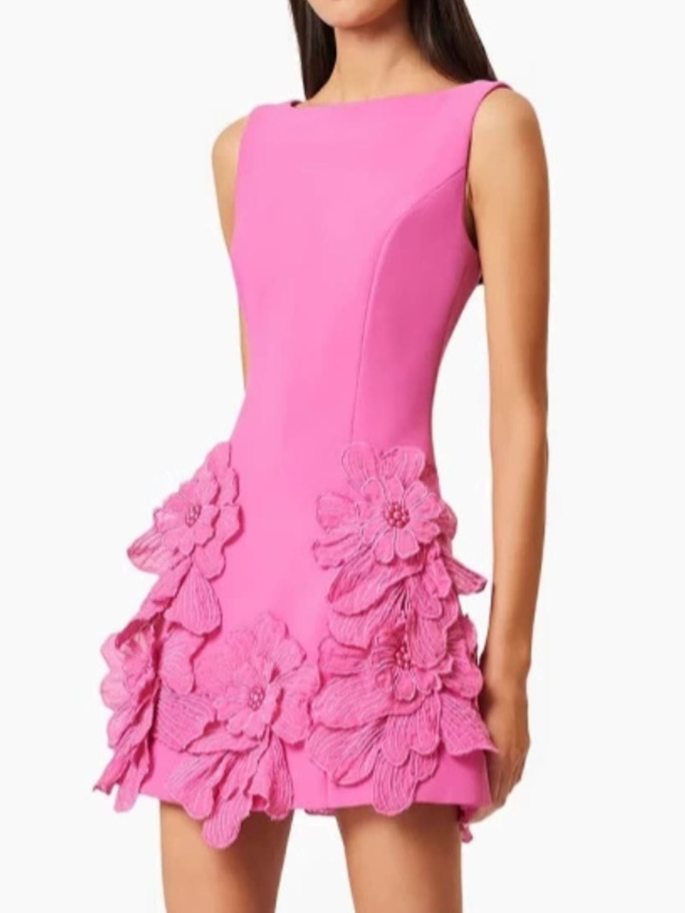 Flower Round Neck Sleeveless Dress view 6 - Shopiebay