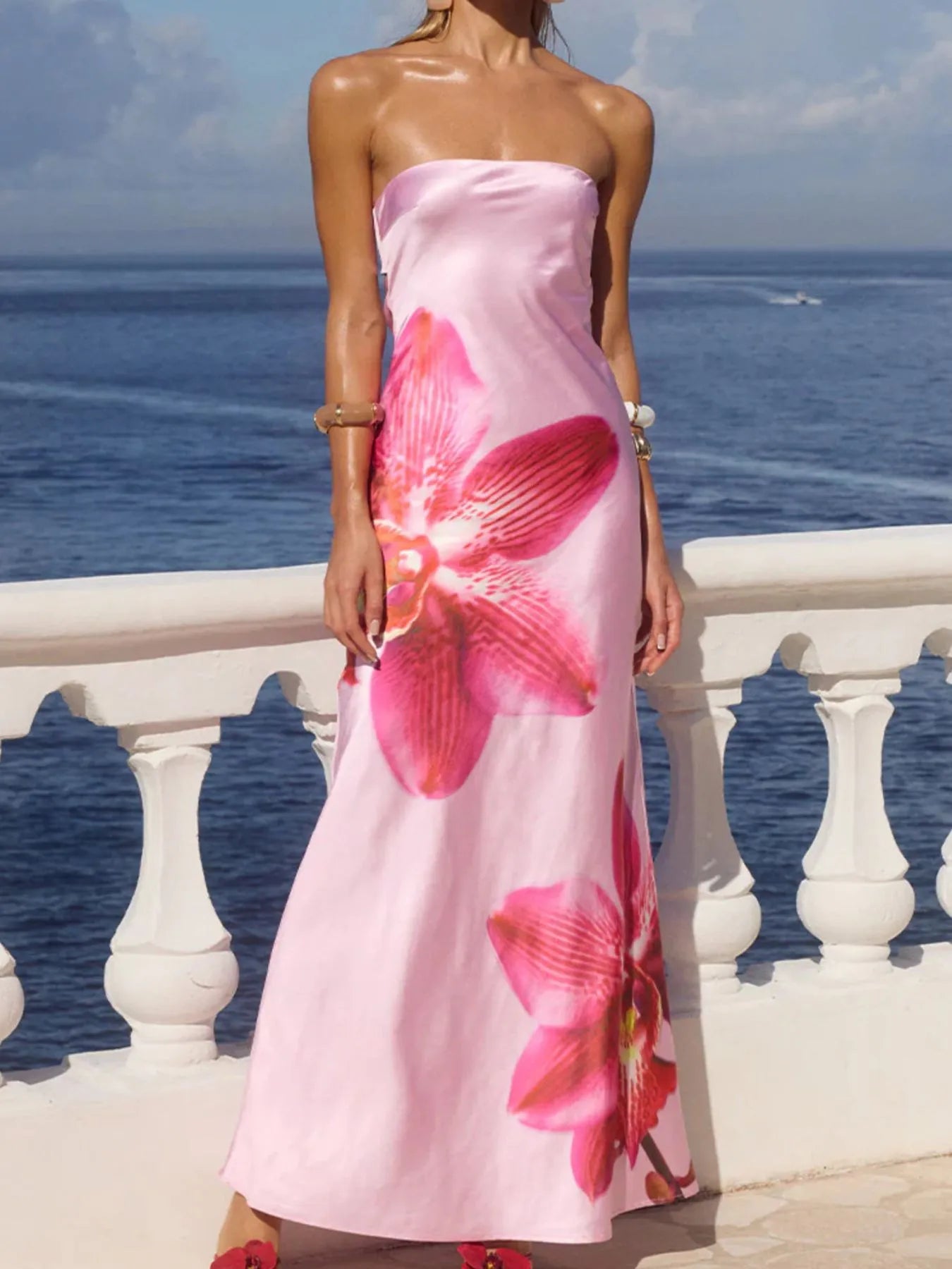 Printed Tube Maxi Dress Main image