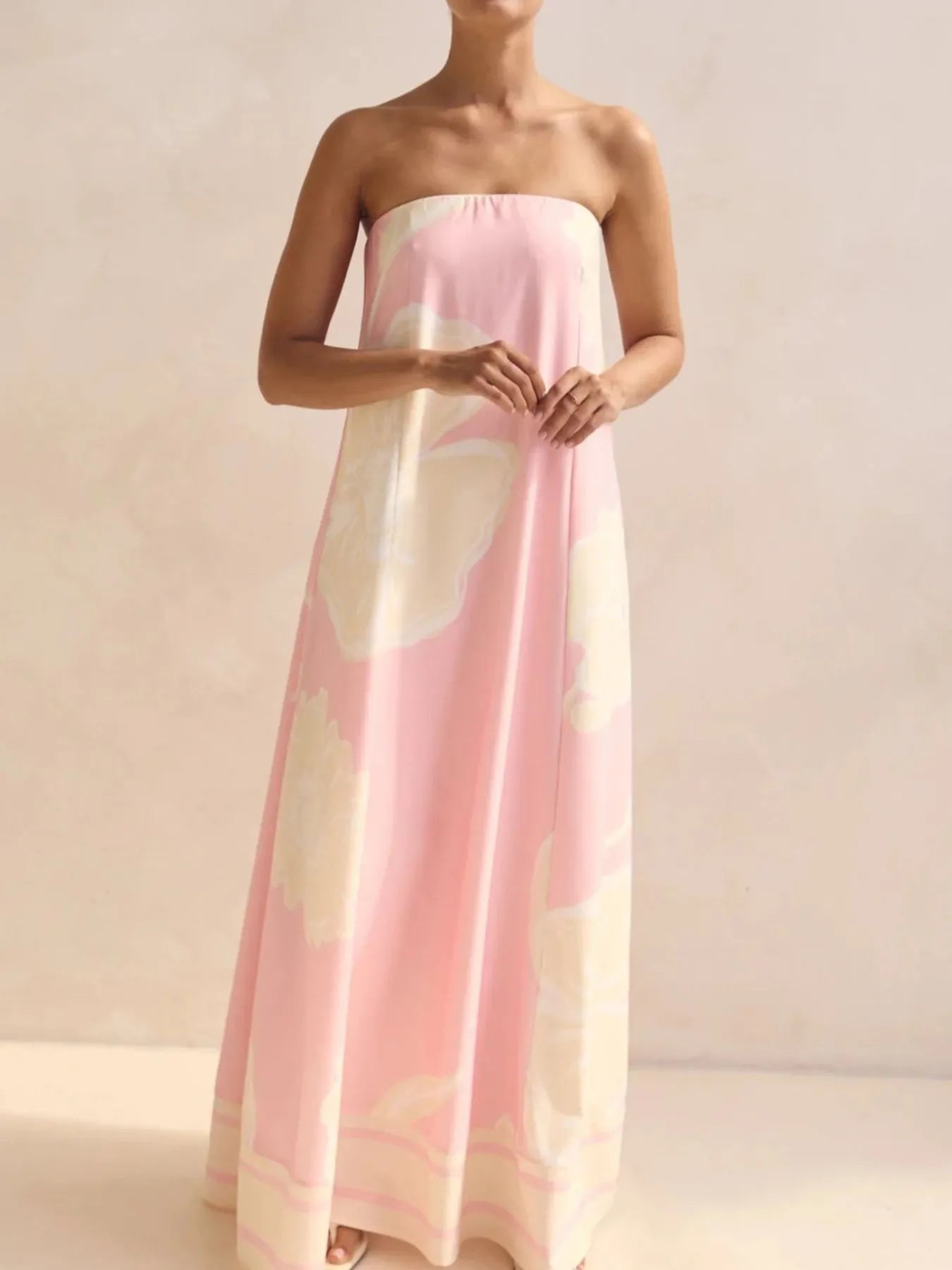Smocked Printed Tube Maxi Dress - product image 21