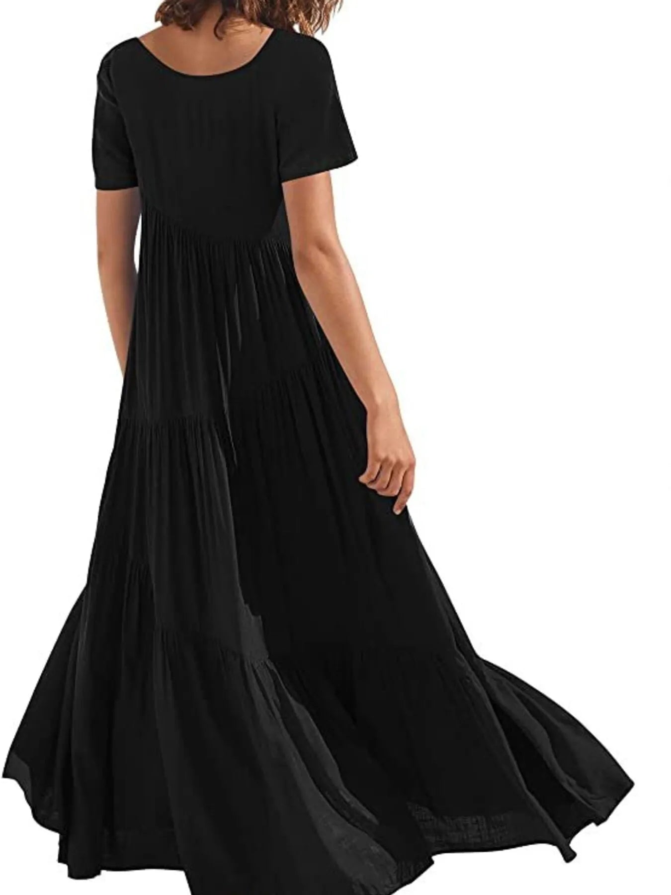 Round Neck Tiered Ruffle Maxi Dress - product image 26