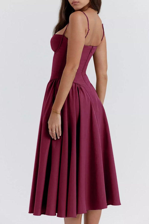 Sweetheart Neck Ruched Midi Dress - product image 13