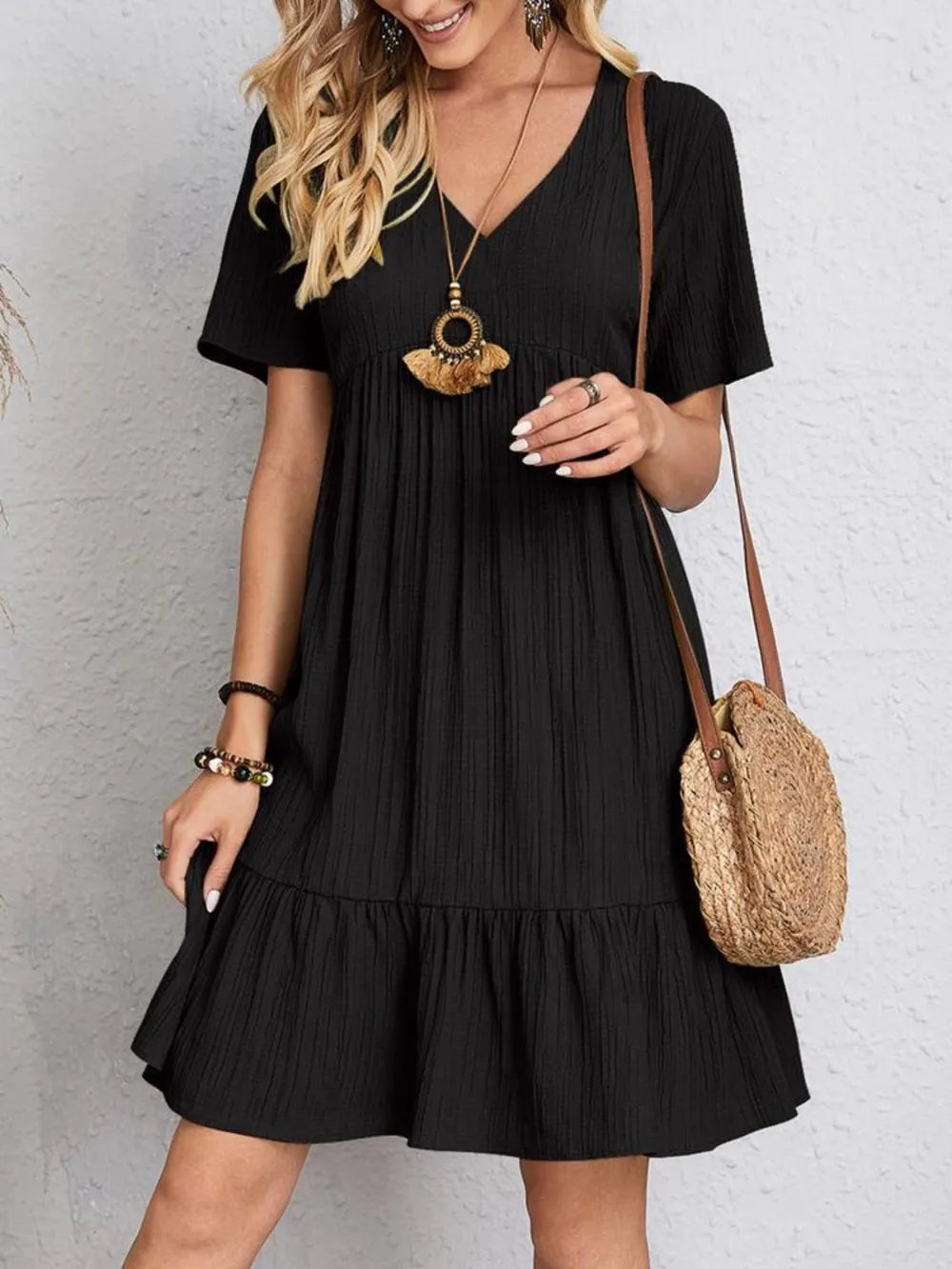 V-Neck Short Sleeve Dress - product image 10