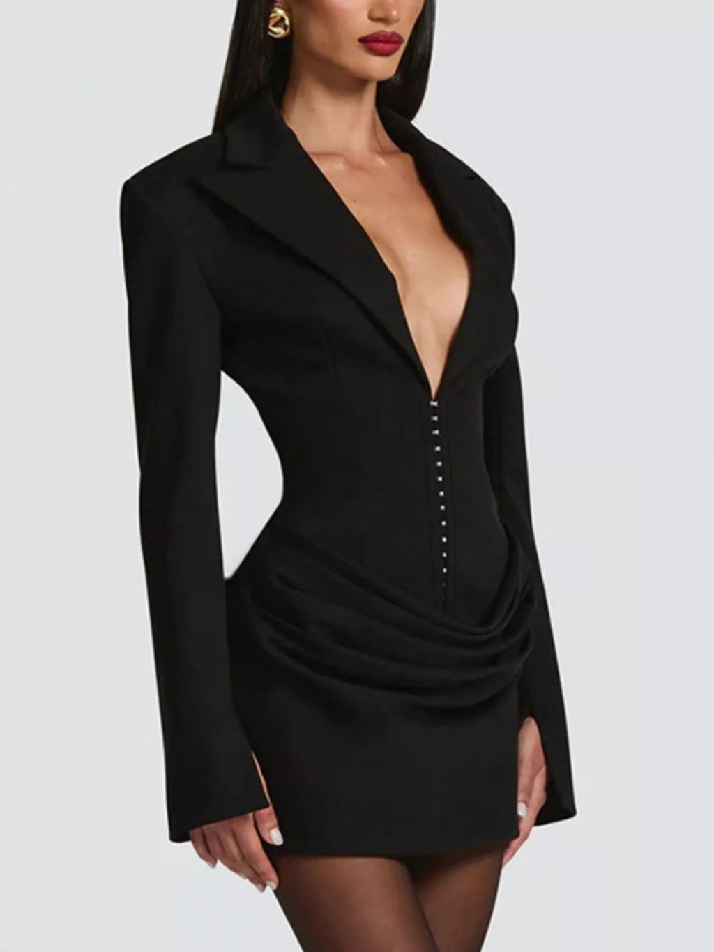 Blazer-Style Long Sleeve Mini Dress - product image 10