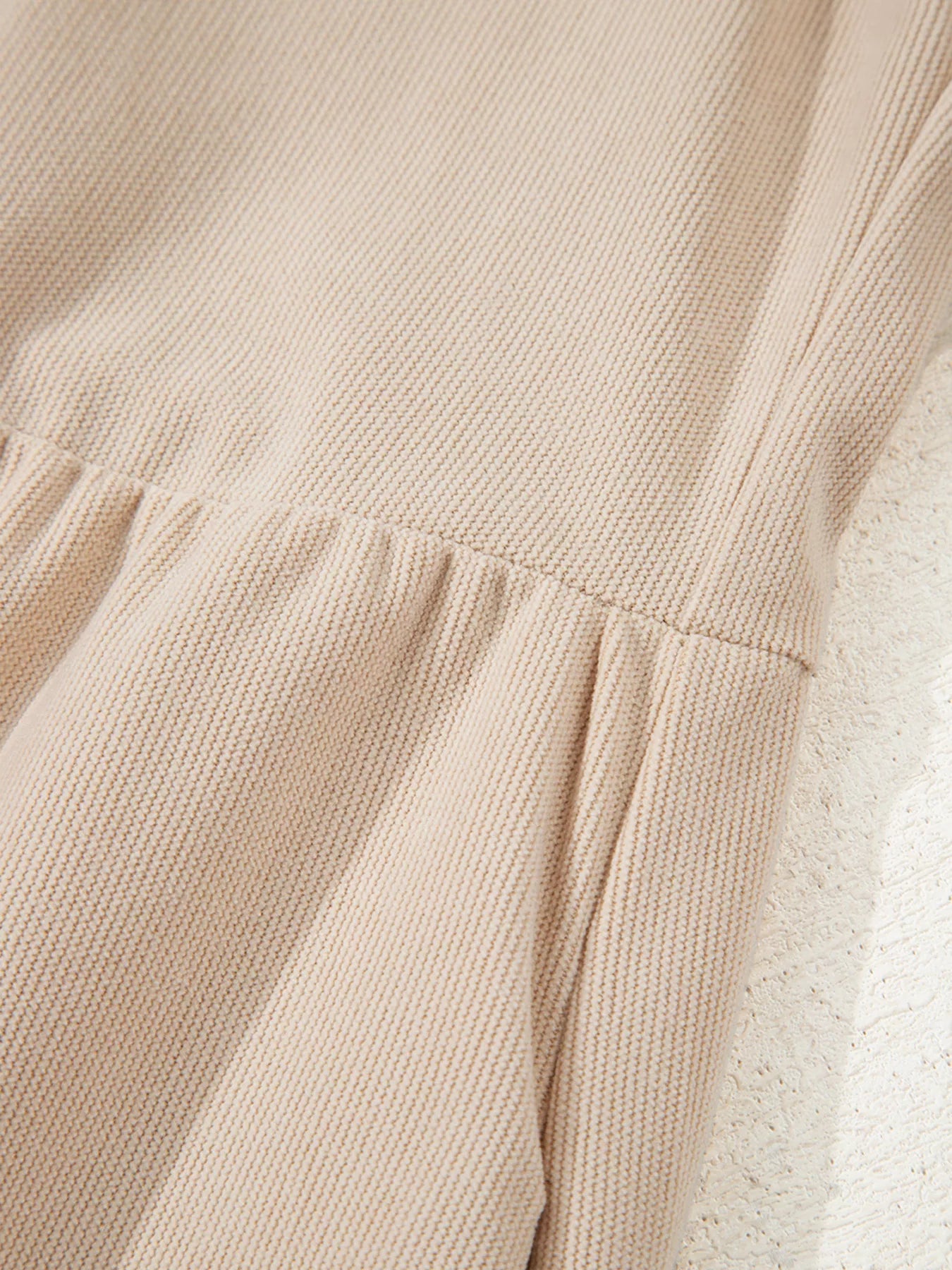 Corduroy Half Button Collared Long Sleeve Mini Dress - product image 9