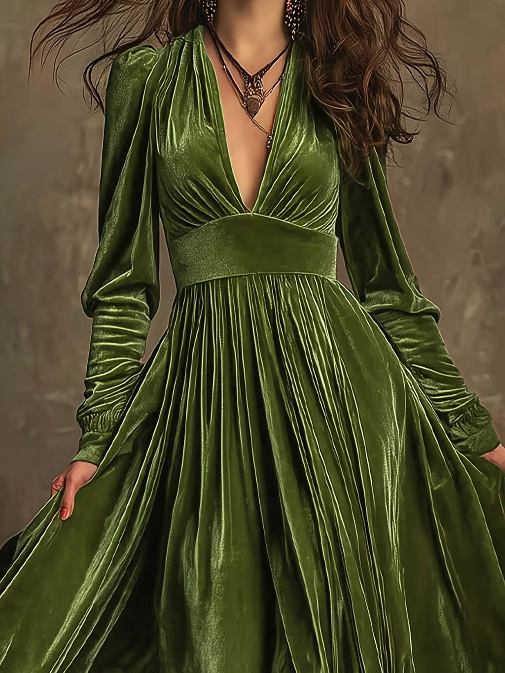 Ruffled Hem Long Sleeve Dress - product image 2