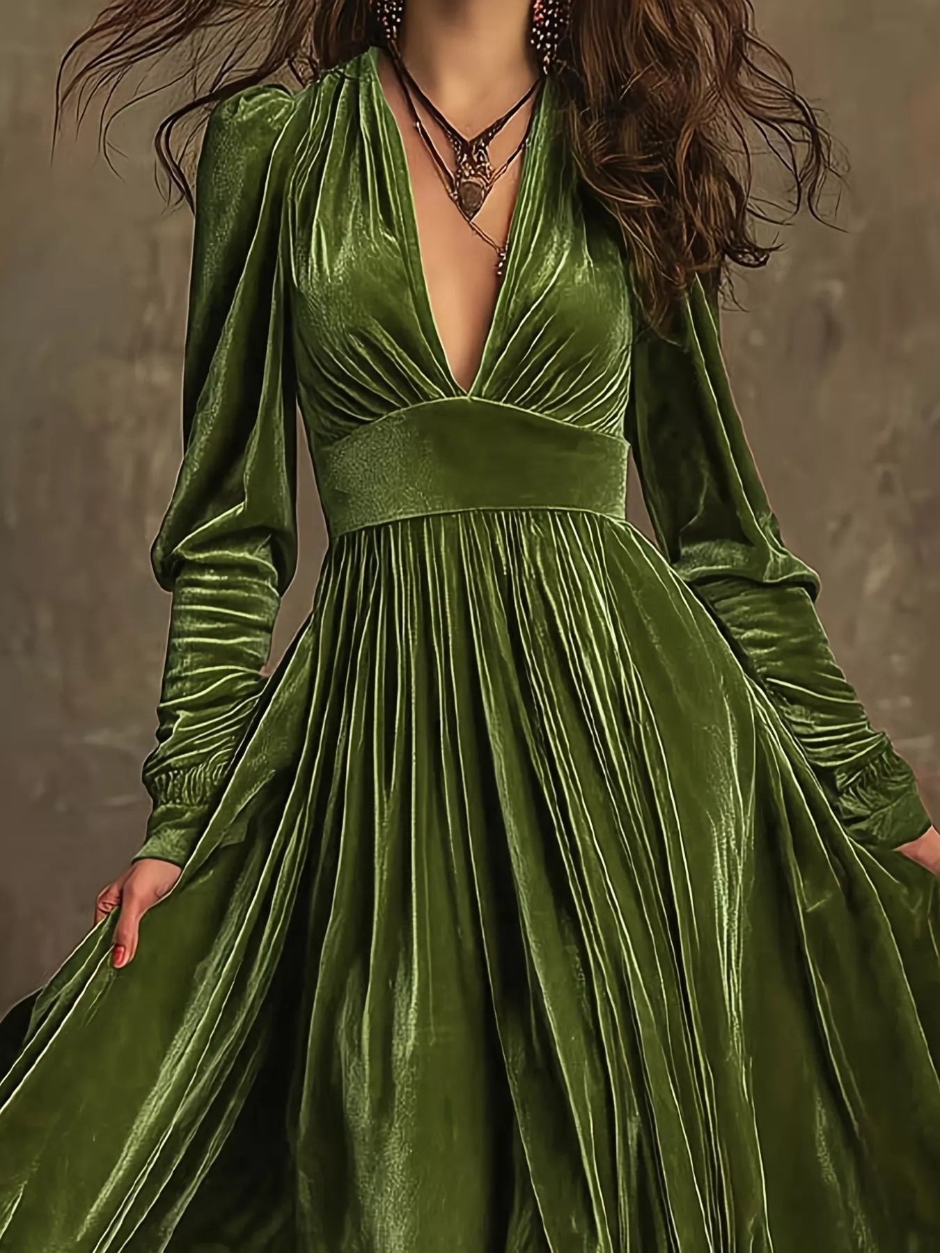 Ruffled Hem Long Sleeve Dress - product image 2