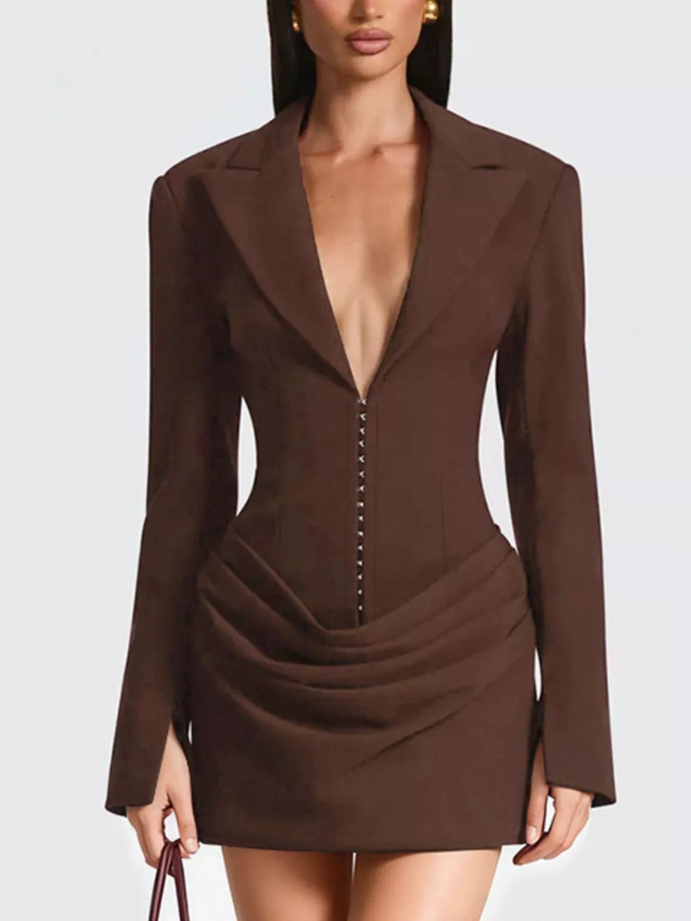 Blazer-Style Long Sleeve Mini Dress Secondary image
