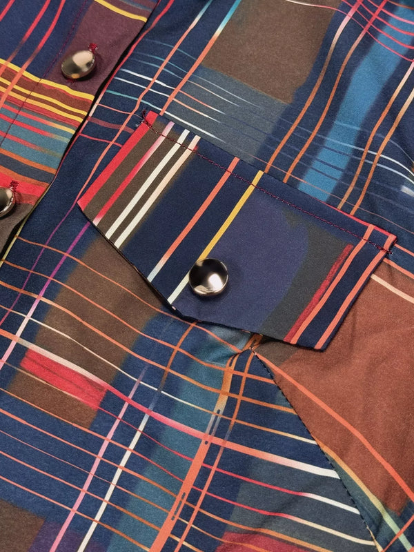 Plaid Long Sleeve Shirt Dress - product image 7