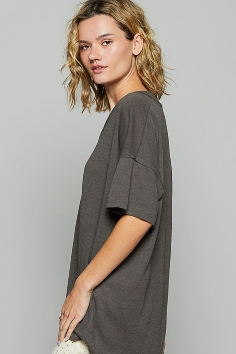 POL V-Neck Half Sleeve T-Shirt