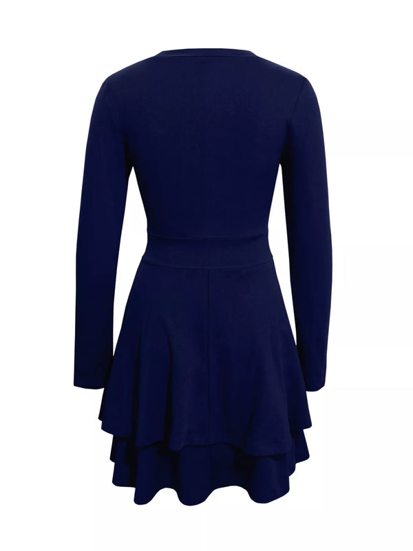 V-Neck Layered Ruffle Mini Dress - product image 17