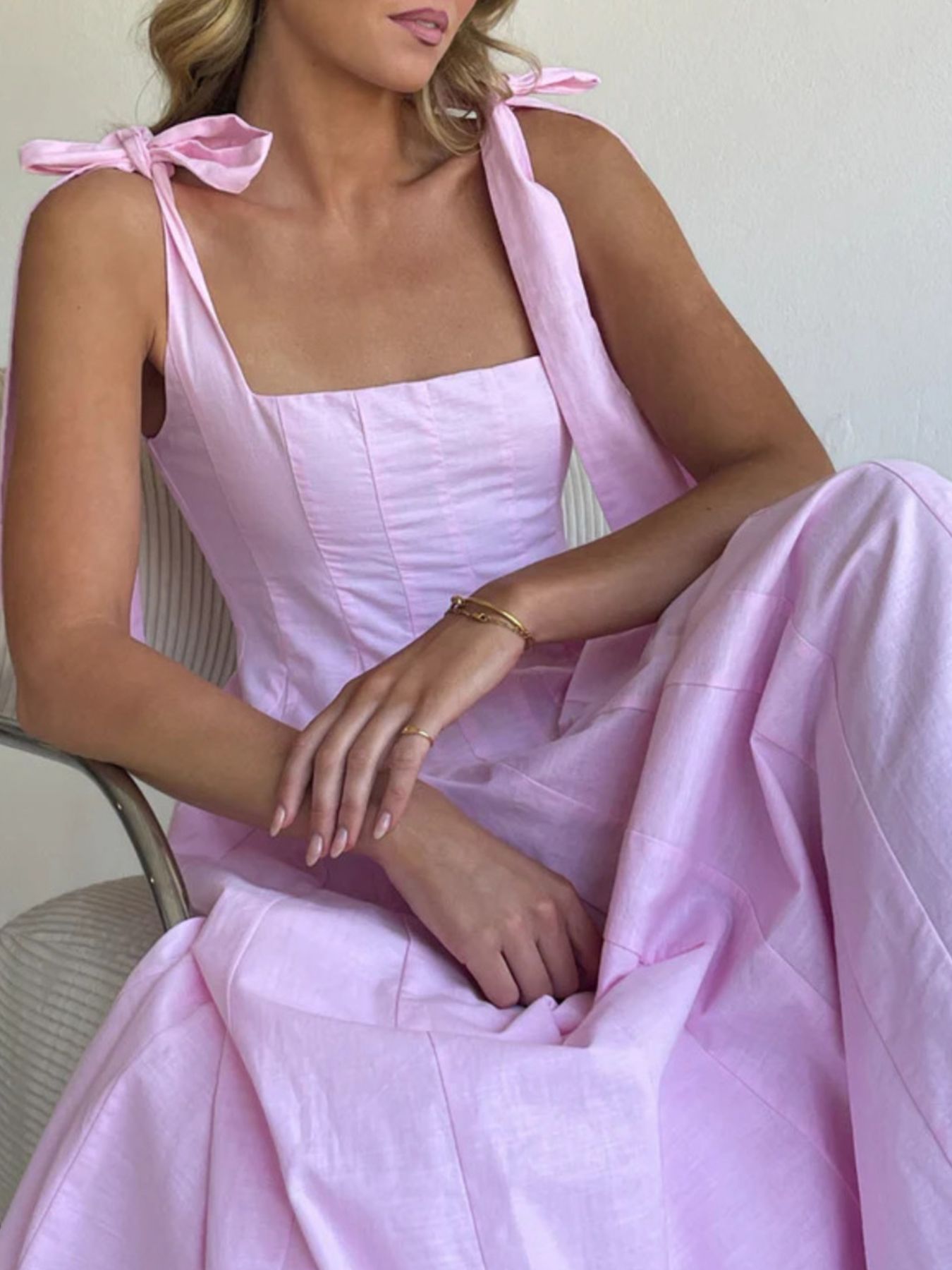 Gradient Tie Shoulder Maxi Dress - product image 10