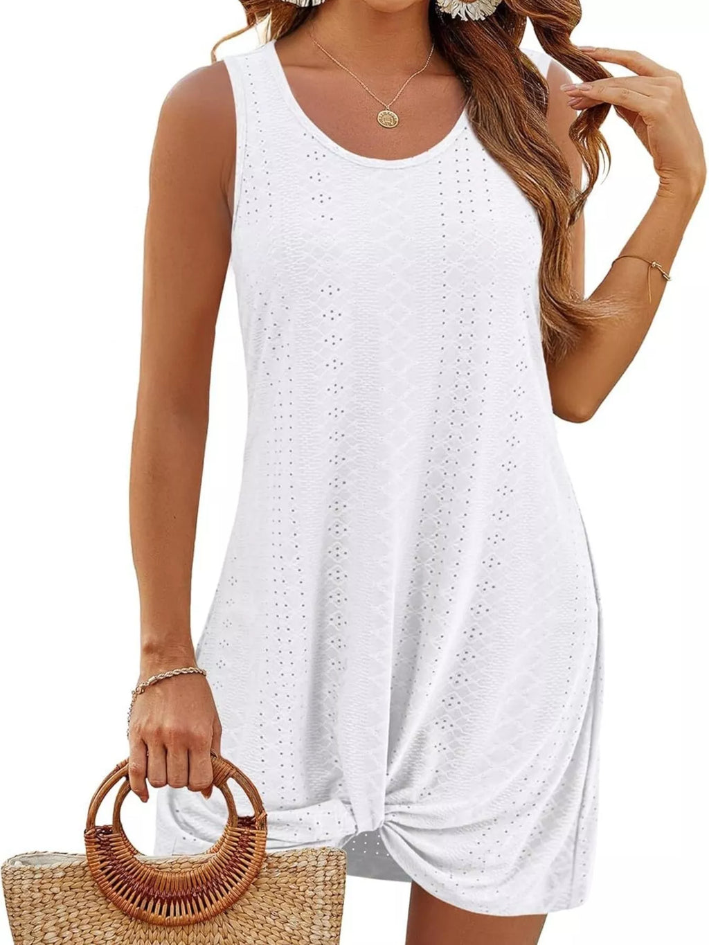 Sleeveless Knotted Hem Tank Dress - product image 9