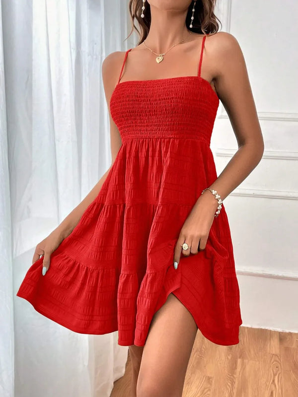 Smocked Tiered Sleeveless Mini Dress - product image 32