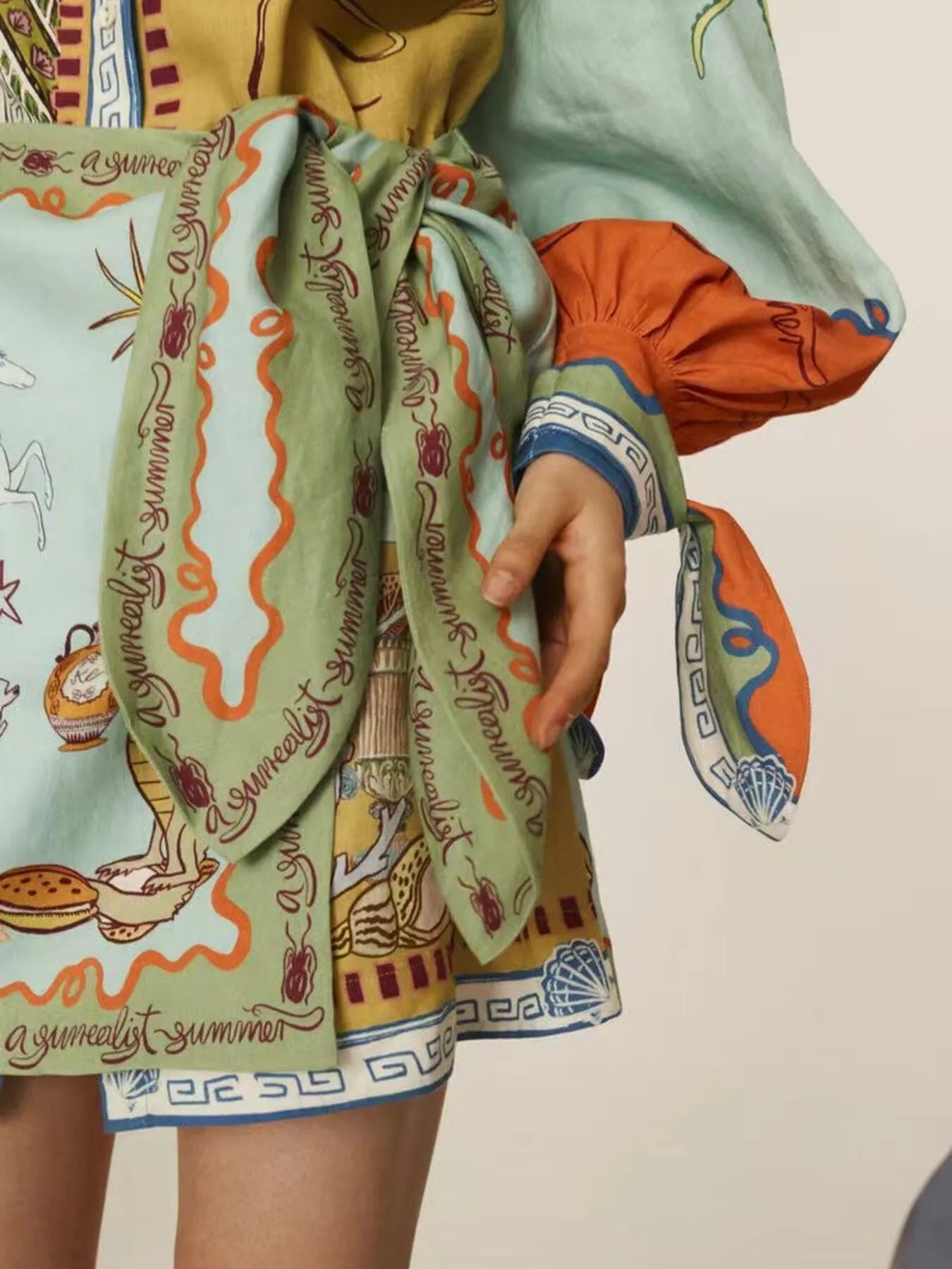 Printed Long Sleeve Shirt Dress - product image 3
