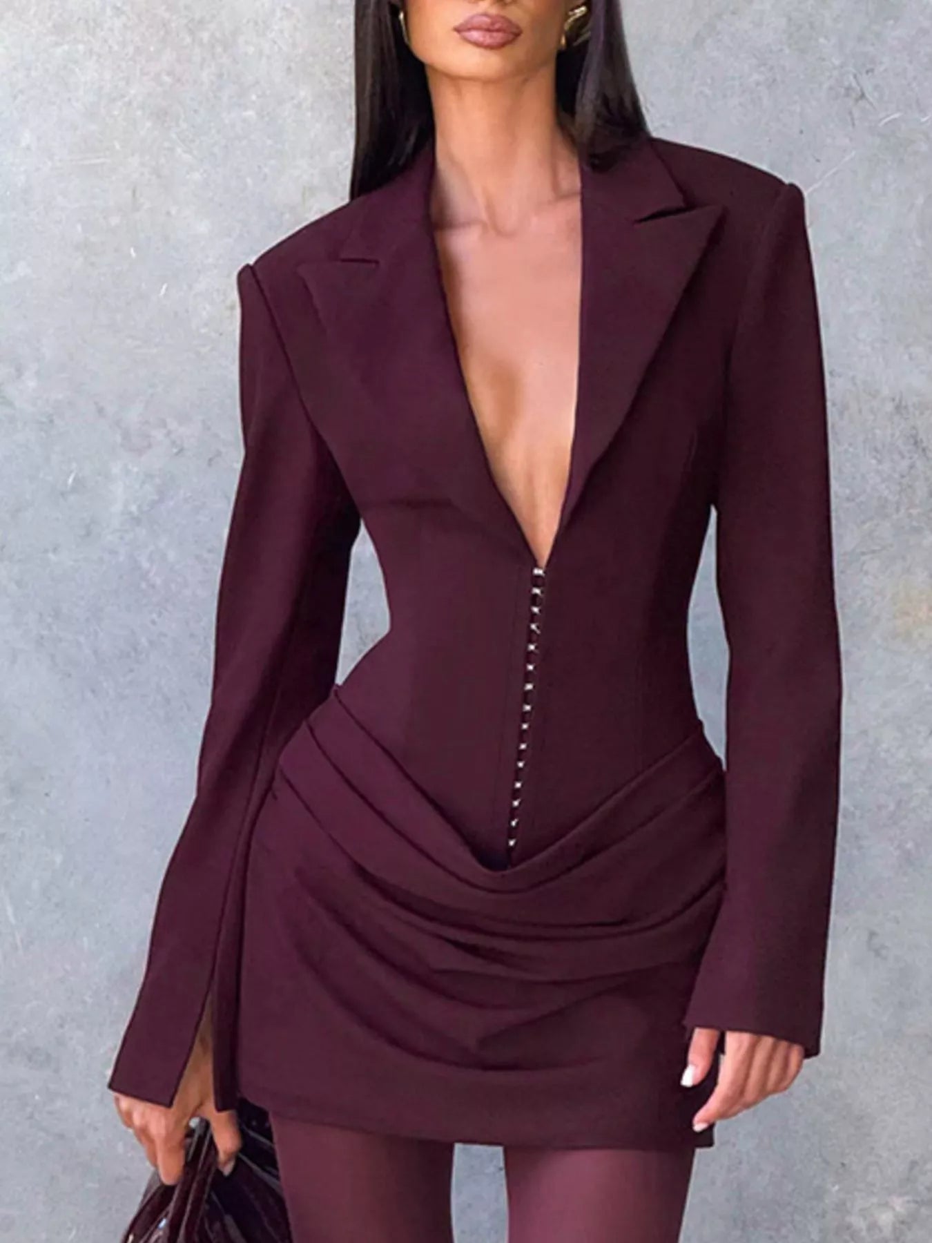 Blazer-Style Long Sleeve Mini Dress - product image 15
