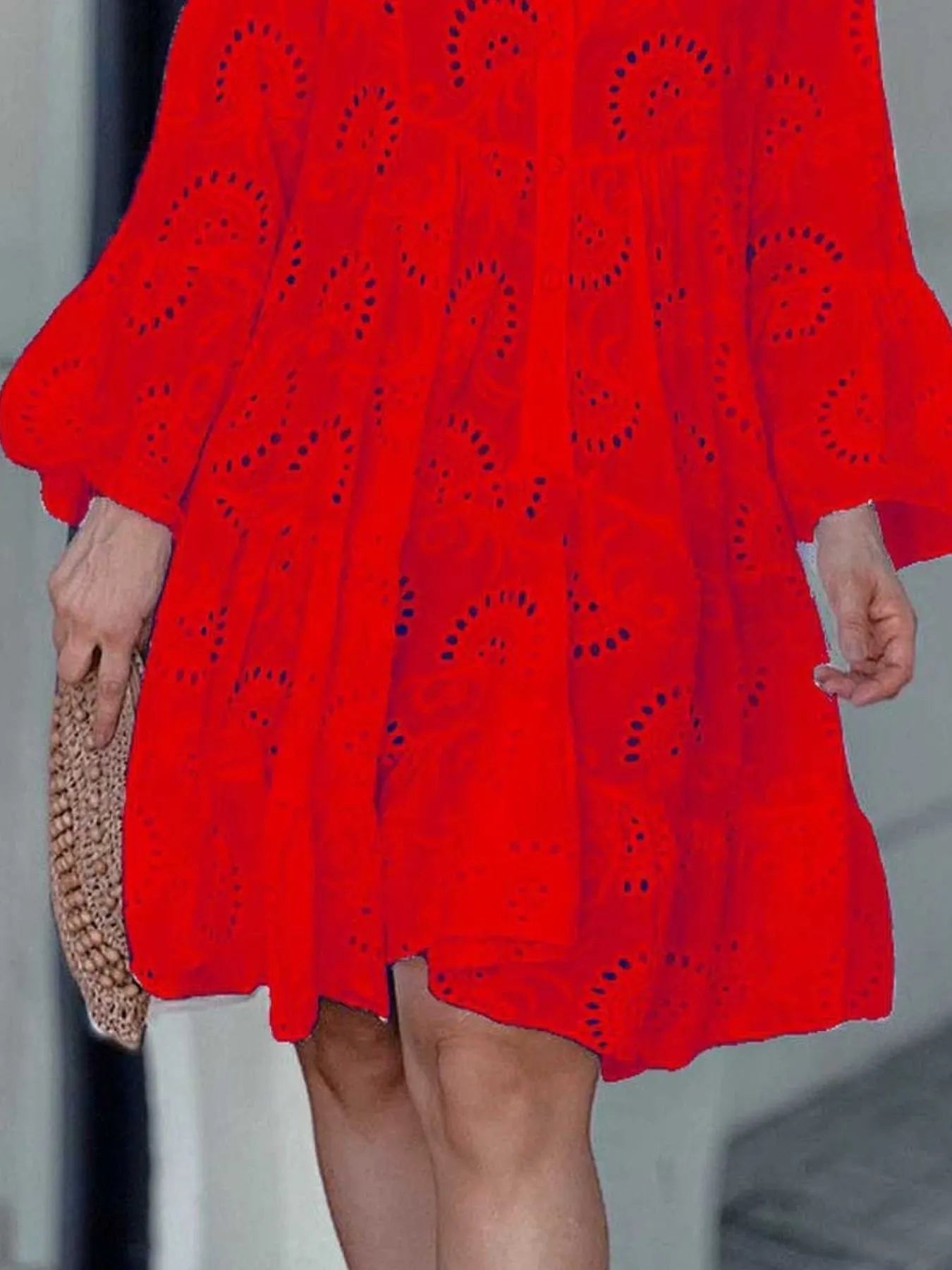 Eyelet Ruffled Hem Tiered Dress - product image 20
