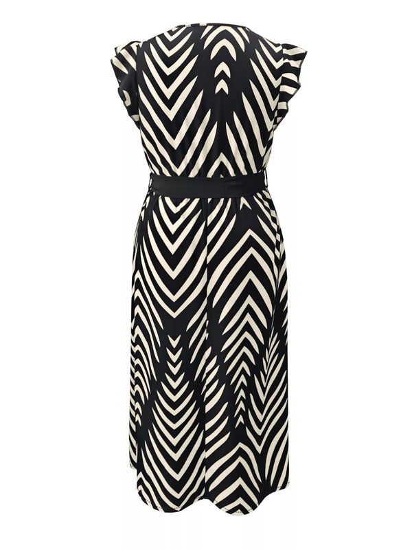 Plus Size Chevron Print Wrap Maxi Dress - product image 2