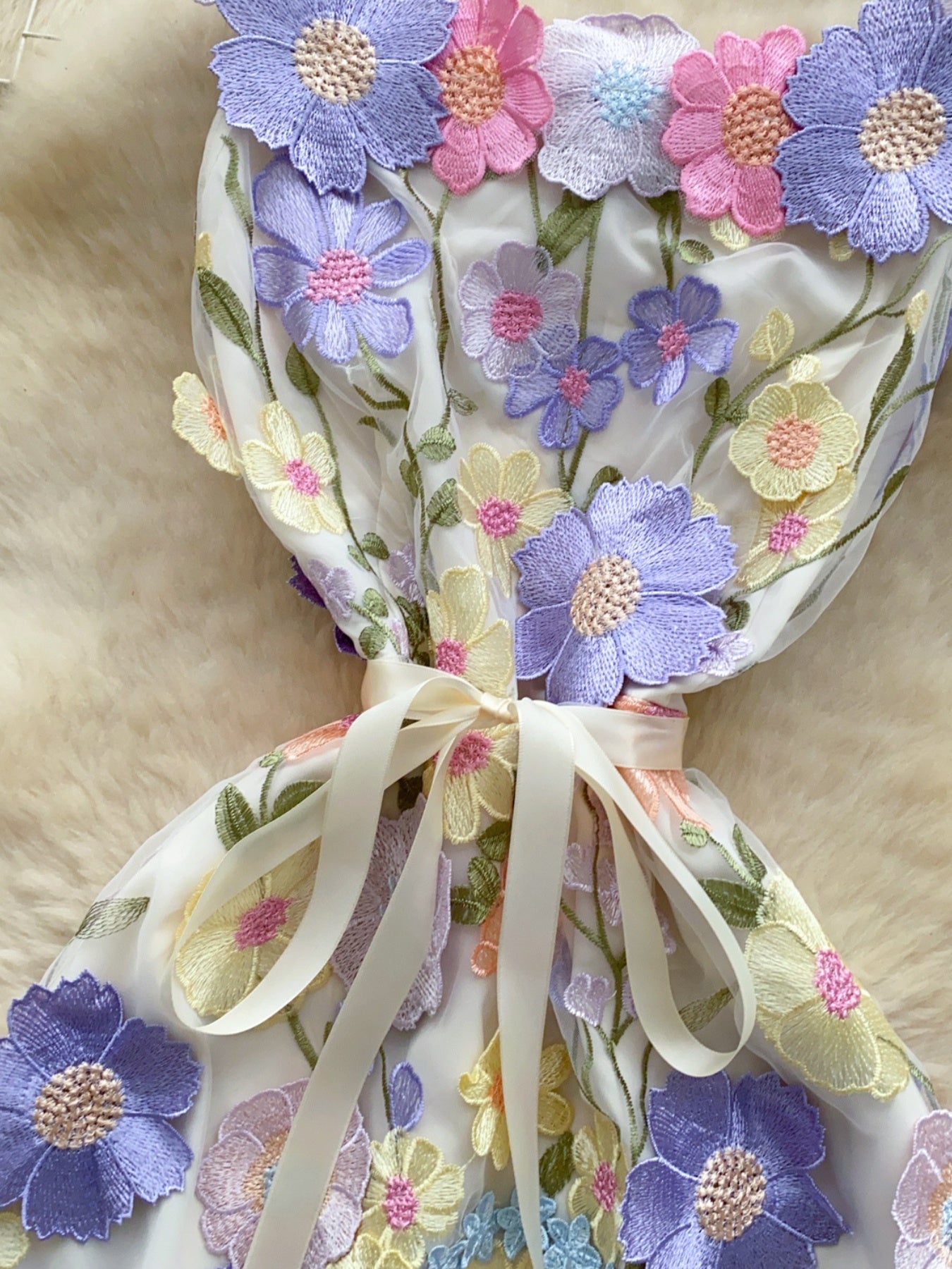 Floral Tie Waist Mini Dress view 4 - Shopiebay