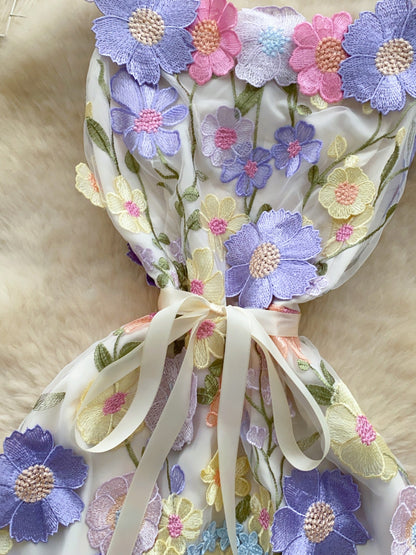 Floral Tie Waist Mini Dress view 4 - Shopiebay