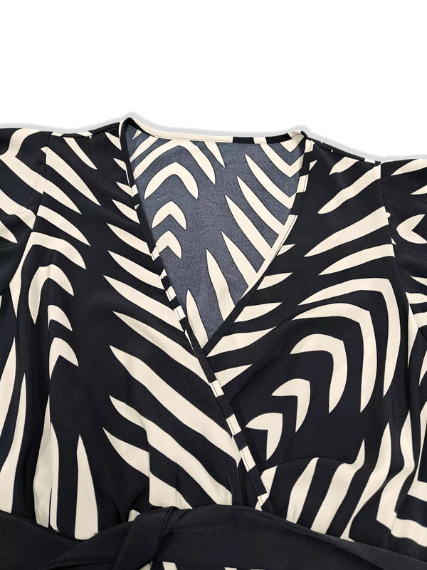Plus Size Chevron Print Wrap Maxi Dress - product image 4